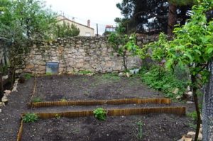 preparando el huerto