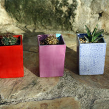 macetas cuadradas medianas