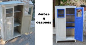 Restaurando un mueble azul con chalk paint