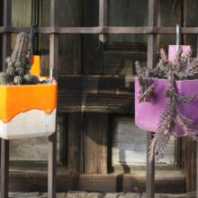 Macetas de colgar hexagonales