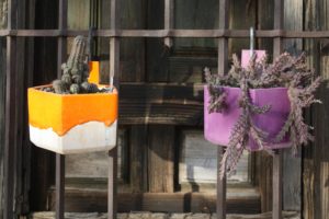 Macetas de colgar hexagonales