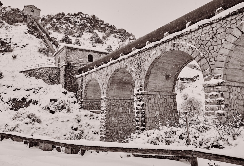 senda del barranco con nieve